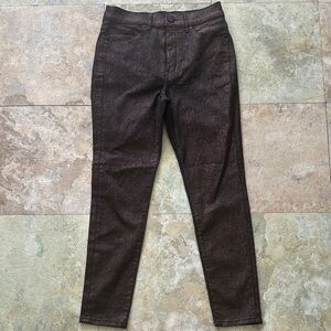 Express Coated High-Rise Skinny Jeans Size 0 – Golden Metallic Shimmer